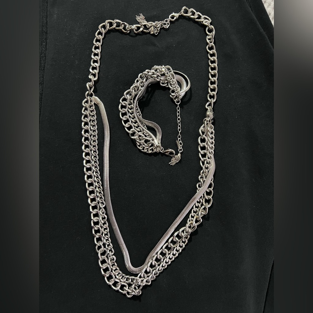 Paparazzi | Zi Collection | Silver Chain Necklace and Bracelet